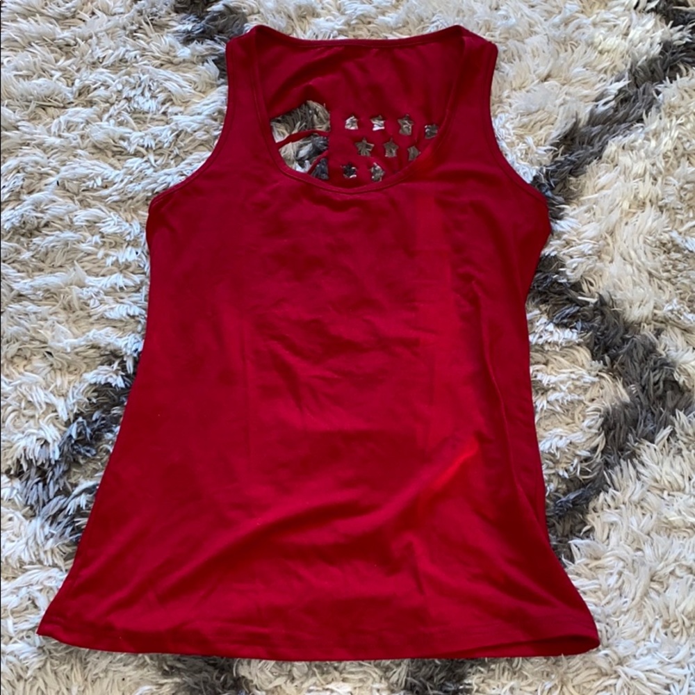 American Flag Cut Out Tank